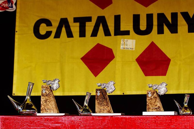 The all important trophies - PWA World Cup Catalunya Costa Brava 2011 ©  John Carter / PWA http://www.pwaworldtour.com